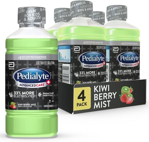 Pedialyte AdvancedCare Plus Electrolyte Drink, Berry Frost | Hydration drinks for adults and kids to restore electrolytes when they are dehydrated due to vomiting, diarrhea, fever or flu in Kuwait