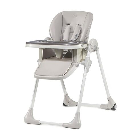 Kinderkraft Highchair Yummy, Baby Chair, Ergonomic, Comfortable, Reclining, Foldable, with Ajustable Height, Footrest, Detachable Double Tray, for Toddler, from 6 Month to 3 Years, Gray in Kuwait