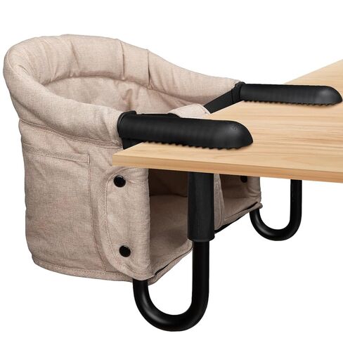 Hook-On Chairs - Portable & Foldable for Babies 6-36 Months, Family & Travel Use with Carry Bag (Grey) in Kuwait