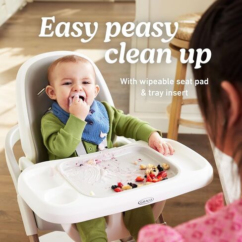 Graco EveryStep 6 in 1 High Chair, Babies and Toddlers Portable Slim High Chair with 6 Growing Stages from Infant to Toddler Seating, Convenient for Dining Time, Featured Design in Misty in Kuwait