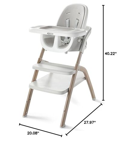 Graco EveryStep 6 in 1 High Chair, Babies and Toddlers Portable Slim High Chair with 6 Growing Stages from Infant to Toddler Seating, Convenient for Dining Time, Featured Design in Misty in Kuwait