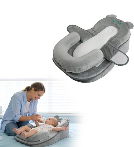 Baby Feeding Pillow, Anti Overflow Feeding Pillow for Reducing Spit-Up, Safety Nursing Pillow, Baby Lounger Reflux Wedge Breastfeeding, Removable top and Bottom in Kuwait