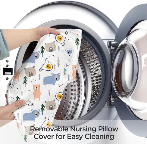 Little Grape Land Nursing Pillow for Infants, Breastfeeding Pillows, Baby Pillow for Nursing, Bottle Feeding with Machine Washable Cover & Breathable Filling (Bear) in Kuwait