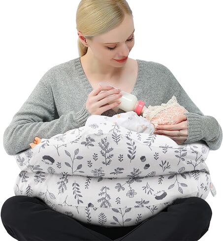 Chilling Home Nursing Pillow for Breastfeeding, Adjustable Nursing Pillow Breast Feeding Pillow Bottle Feeding, Breastfeeding Essentials for Newborn, Removable Cover in Kuwait
