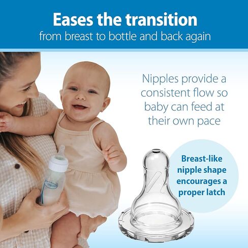 Dr. Brown's Natural Flow Anti-Colic Options+ Narrow Baby Bottle Gift Set with Advantage Pacifier & Bottle Travel Caps, 0m+ in Kuwait