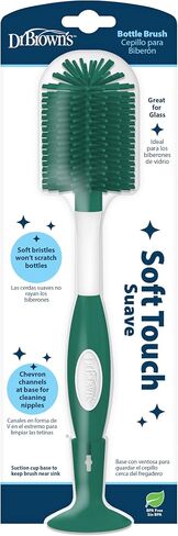 Dr. Brown's Soft Touch No Scratch Baby Bottle Cleaning Brush Nipple Cleaner with Stand and Storage Clip, BPA Free, Blue 1-Pack in Kuwait