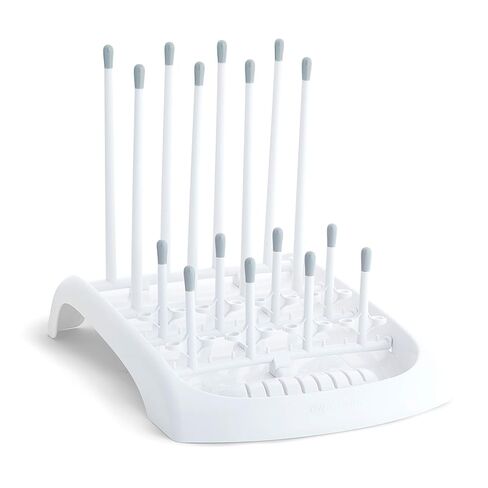 Munchkin Fold Baby Bottle Drying Rack - Compact Design Folds Flat for Easy Storage, White/Grey in Kuwait