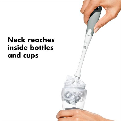 OXO Tot Bottle Brush with Nipple Cleaner and Stand – Gray, 2-Pack in Kuwait