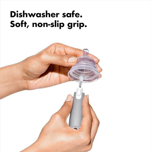 OXO Tot Bottle Brush with Nipple Cleaner and Stand – Gray, 2-Pack in Kuwait