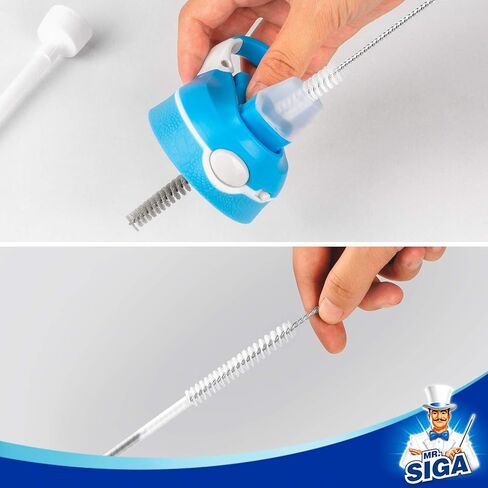 MR.SIGA 5 Pack Bottle Brush Cleaning Set with Storage Holder, White | Water bottle brush with stand, cleaning brushes for long narrow neck bottles, water bottles, baby bottles, drinking glass in Kuwait