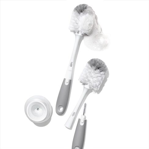 OXO Tot Bottle Brush with Nipple Cleaner and Stand – Gray, 2-Pack in Kuwait
