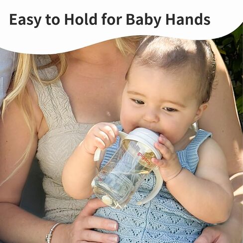 PIGEON Baby Bottle Handles PPSU Bottles 8.1Oz, Easy to Hold for Baby Hands, 1 Pack (Gray) in Kuwait