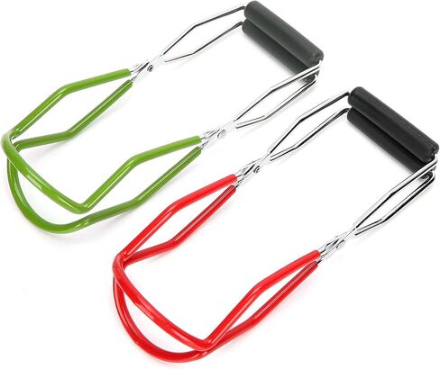 Canning Jar Lifter Tongs, Stainless Steel Jars Tongs with Grip Handle, Wide Mouth Feeding Bottle Clip, Jar Lifter for Canning Preserving Pickling in Kuwait
