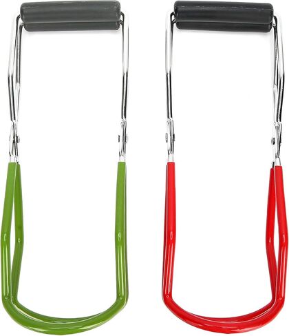 Canning Jar Lifter Tongs, Stainless Steel Jars Tongs with Grip Handle, Wide Mouth Feeding Bottle Clip, Jar Lifter for Canning Preserving Pickling in Kuwait