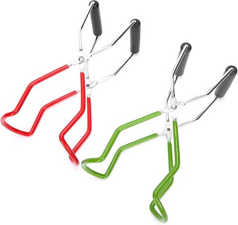 Canning Jar Lifter Tongs, Stainless Steel Jars Tongs with Grip Handle, Wide Mouth Feeding Bottle Clip, Jar Lifter for Canning Preserving Pickling in Kuwait