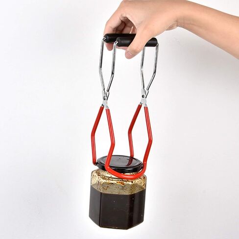 Canning Jar Lifter Tongs, Stainless Steel Jars Tongs with Grip Handle, Wide Mouth Feeding Bottle Clip, Jar Lifter for Canning Preserving Pickling in Kuwait