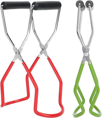 Zunate 2pcs Canning Jar Lifter Tongs, Stainless Steel Wide Mouth Feeding Bottle Clip with Non Slip Coating Grip Handle for Hot Cans, 2 Pack in Kuwait