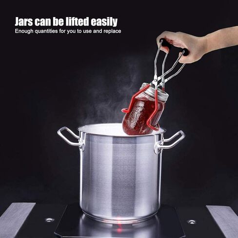 Zunate 2pcs Canning Jar Lifter Tongs, Stainless Steel Wide Mouth Feeding Bottle Clip with Non Slip Coating Grip Handle for Hot Cans, 2 Pack in Kuwait