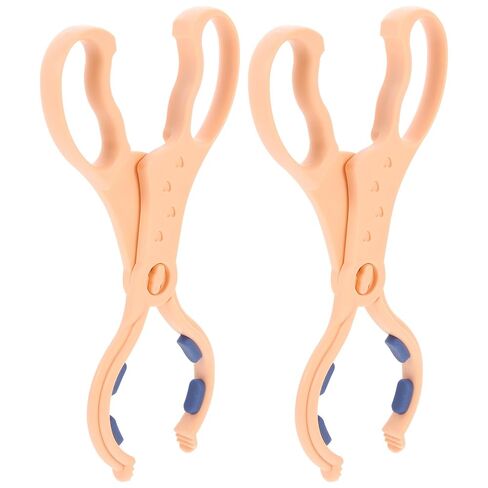Kisangel 2pcs Bottle Clamp Feeding Bottle Tong Anti-Slip High Temperature Resistant Pacifier Tongs Detachable Pink for Safe Home and Travel Use in Kuwait