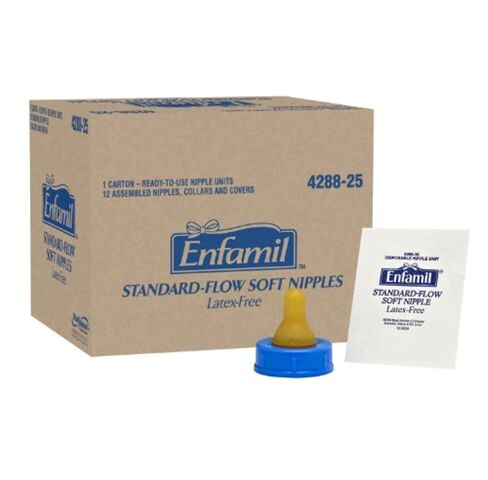 Enfamil Standard Flow Soft Nipples, Latex-Free & BPA Free, 12 Count in Kuwait