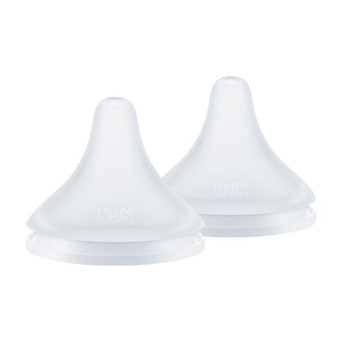 NUK Perfect Match, Flow Control, Soft Silicone Nipple with Anti-Colic Vent, 2 Pack, BPA Free in Kuwait