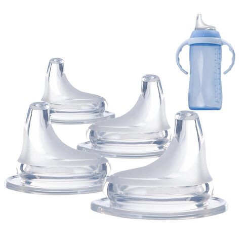 4Pack Replacement Silicone Spout Compatible with NUK, Soft Spout Replacement for NUK Active and Learner Cups, Easy Transition from Bottle to Cup, No Spill for Sippy Cup Nipples in Kuwait