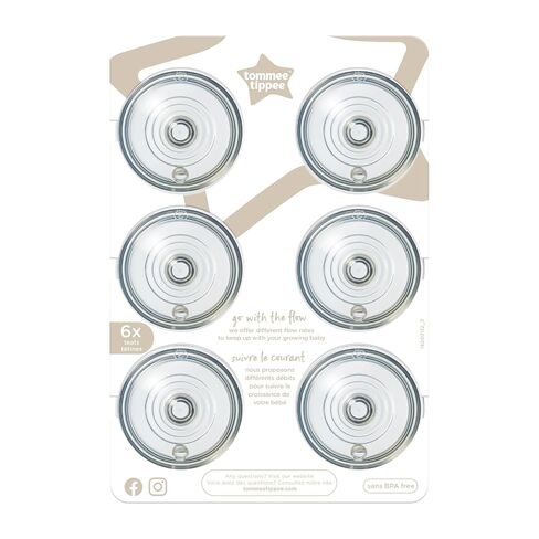 Tommee Tippee Natural Start Baby Bottle Nipples, Breast-Like for A Natural Latch, Anti-Colic Valve, Soft Silicone, Extra Slow Flow, 0+ Months, Pack of 2 | Pack of 2, Breast-Like for a Natural Latch, Anti-Colic Valve, Soft Silicone, BPA Free in Kuwait