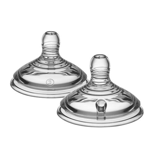 Tommee Tippee Natural Start Baby Bottle Nipples, Breast-Like for A Natural Latch, Anti-Colic Valve, Soft Silicone, Extra Slow Flow, 0+ Months, Pack of 2 | Pack of 2, Breast-Like for a Natural Latch, Anti-Colic Valve, Soft Silicone, BPA Free in Kuwait