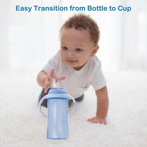 4Pack Replacement Silicone Spout Compatible with NUK, Soft Spout Replacement for NUK Active and Learner Cups, Easy Transition from Bottle to Cup, No Spill for Sippy Cup Nipples in Kuwait