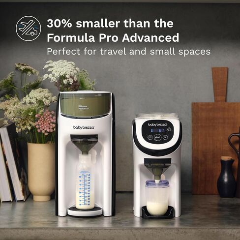 Baby Brezza Formula Pro Mini Baby Formula Mixer Machine Fits Small Spaces and is Portable for Travel– Bottle Makers Makes The Perfect Bottle for Your Infant On The Go, White in Kuwait