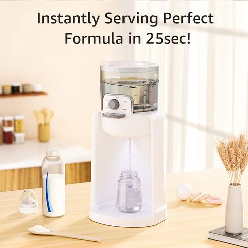 Grownsy Instant Baby Bottle Warmer with Night Light, Precise 4-Temp Control | Warm Water Ready in Seconds, Formula Preparation Made Easy, 72H Smart Thermostat, Detachable Tank, Midnight Feeding Essential in Kuwait