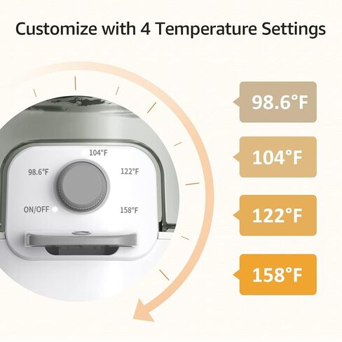 Grownsy Instant Baby Bottle Warmer with Night Light, Precise 4-Temp Control | Warm Water Ready in Seconds, Formula Preparation Made Easy, 72H Smart Thermostat, Detachable Tank, Midnight Feeding Essential in Kuwait