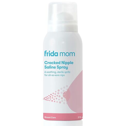 Frida Mom Saline Spray for Cracked Nipples, Breastfeeding Essentials for New Moms, Gentle for Baby and Mom, Spray to Heal Sore, Cracked Nipples, 2 fl oz in Kuwait