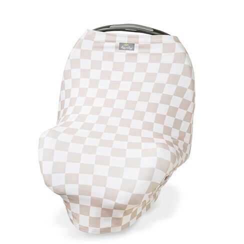 Itzy Ritzy 4-in-1 Nursing Cover, Car Seat Cover, Shopping Cart Cover & Infinity Scarf – Breathable, Multi-Use Nursing Cover Up for Breastfeeding, Carseat Canopy & Stroller Cover (Checkerboard) in Kuwait
