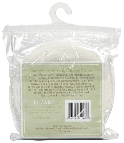 TL Care Nursing Pads Made with Organic Cotton, Natural Color, 6 Count | Soft, Breathable & Washable Breast Pads – Super Absorbent, Stay Dry Breastfeeding Essential for Moms in Kuwait