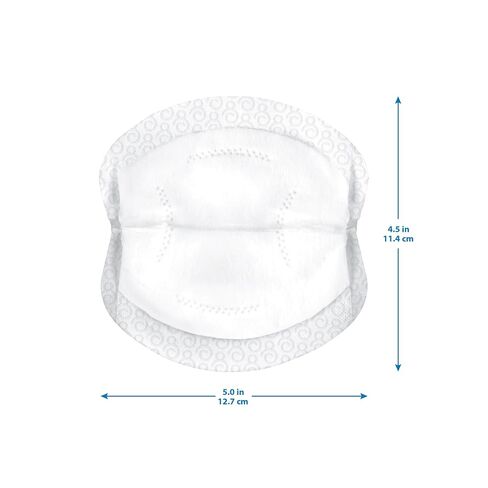 Dr. Brown's Disposable Breast Pads for Leakproof Protection, Absorbent and Discreet Nursing Pads with Adhesive Strips for Day or Night, 60 Count (Pack of 1) in Kuwait