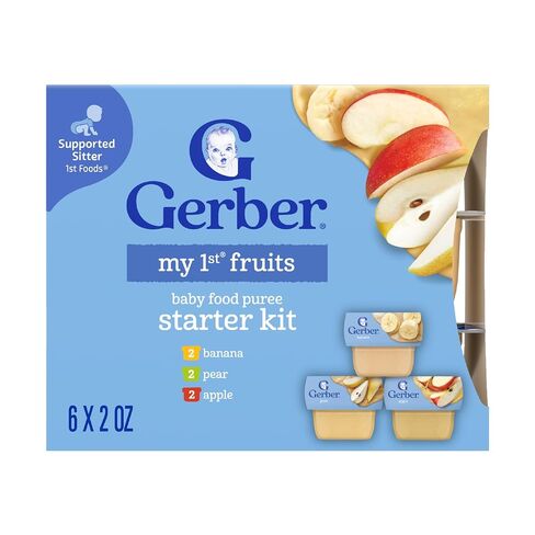 Gerber Stage 1 Baby Food, Veggie Variety Pack Puree Tubs, Baby Puree, 2PK in Kuwait