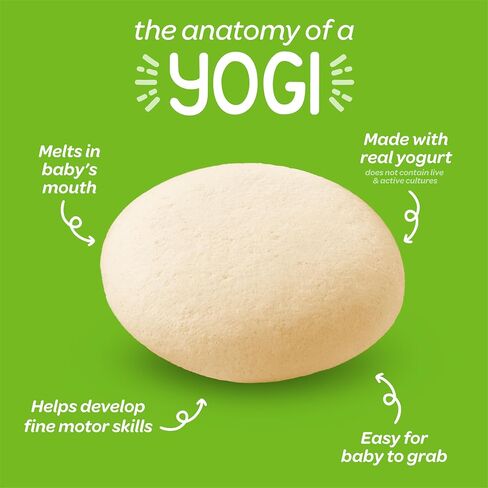 Happy Baby Organics Yogis Freeze-Dried Yogurt & Fruit Snacks, Variety Pack, 1 Ounce (Pack of 6) in Kuwait