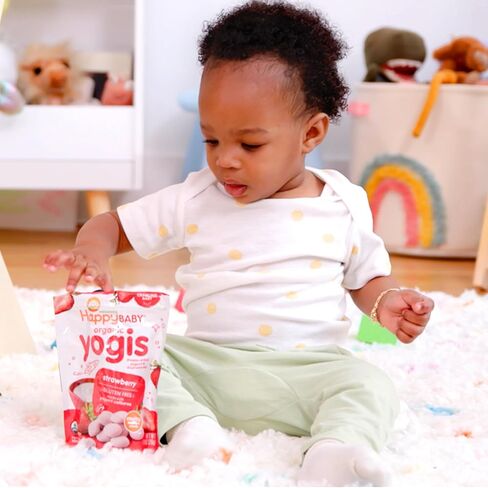 Happy Baby Organics Yogis Freeze-Dried Yogurt & Fruit Snacks, Variety Pack, 1 Ounce (Pack of 6) in Kuwait