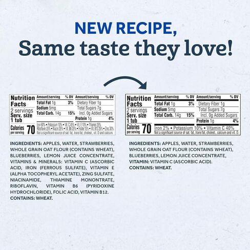 Gerber Stage 2 Apple Strawberry Blueberry with Oatmeal, 4 Oz, 16 Pack | Stage 2 baby cereal with mixed grain; apple strawberry blueberry with oatmeal; 8 x 4 oz tubs in Kuwait