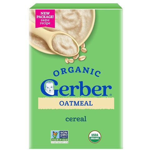 GERBER ORGANIC FOR BABY GRAIN AND GROW 1st Food Oatmeal Cereal 5x8oz in Kuwait