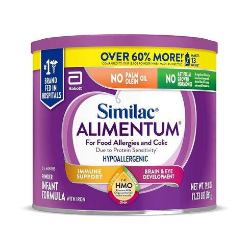 Similac Alimentum With 2'-FL HMO Hypoallergenic Infant Formula, for Food Allergies and Colic Due to Protein Sensitivity, Baby Formula Powder, 12.1-oz Can, Pack of 6 in Kuwait