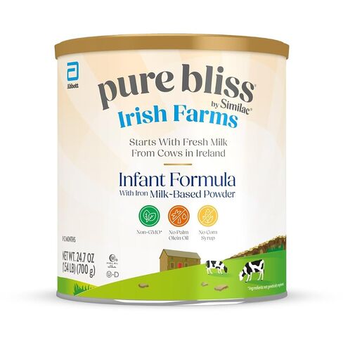 Pure Bliss Irish Farms, Easy-to-Digest Baby Formula, Infant Formula, 0-12 Months, 24.7-oz Can in Kuwait