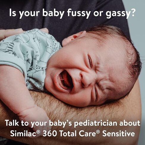 Similac 360 Total Care Sensitive Baby Formula Powder, 5 HMO Prebiotic Blend | Infant formula for babies with lactose sensitivity; immune system, brain development & digestive health support, 34.9 oz, 3pk in Kuwait