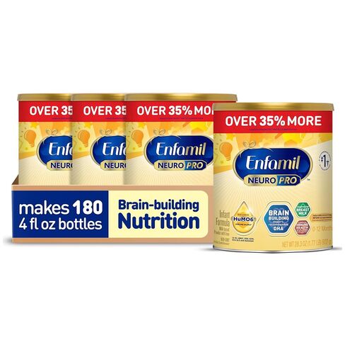 Enfamil NeuroPro Baby Formula, Brain Building Duo DHA & MFGM, Exclusive Immune Supporting HuMO6 Blend, Powder Infant Formula, Baby Milk, 2 Fl Oz, 24-Pack in Kuwait