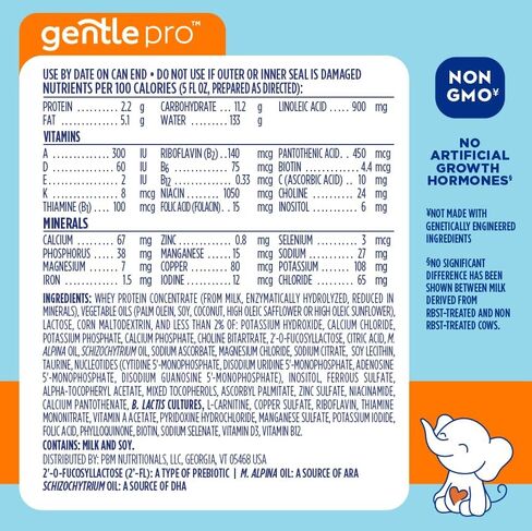 Good Start | Dr. Brown’s Gentle Pro, Baby Formula Powder for Sensitive Tummies, Easy Digestion & Softer Poops, Formula with Probiotics, DHA, Allergen Lactose, Milk, Soy,Tree Nuts,Non-GMO,32 OZ, 1 Pack in Kuwait
