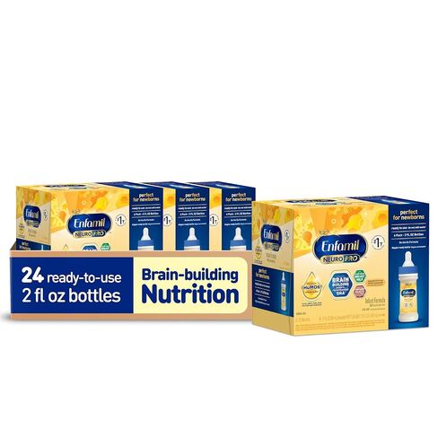 Enfamil NeuroPro Baby Formula، ثنائي بناء الدماغ ثنائي DHA وMFGM، مزيج HuMO6 الحصري لدعم المناعة، تركيبة بودرة للرضع، حليب أطفال، 2 أونصة سائلة، 24 عبوة in Kuwait