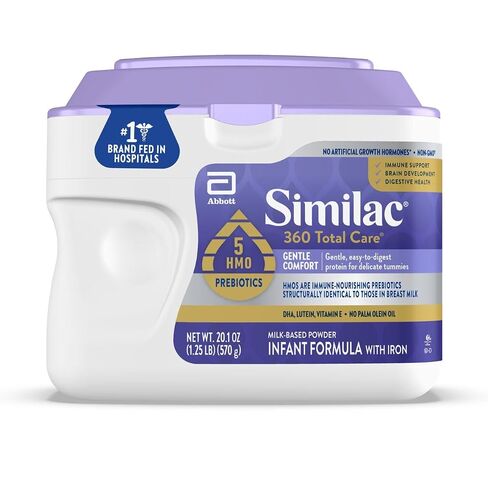 Similac 360 Total Care Gentle Comfort Baby Formula, Easy-to-Digest Formula, Has 5 HMO Prebiotics, Powder Infant Formula, 20.1-oz Tub in Kuwait