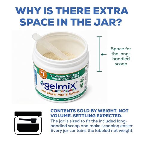 Gelmix Infant Thickener for Breast Milk & Formula, 4.4 oz Jar in Kuwait