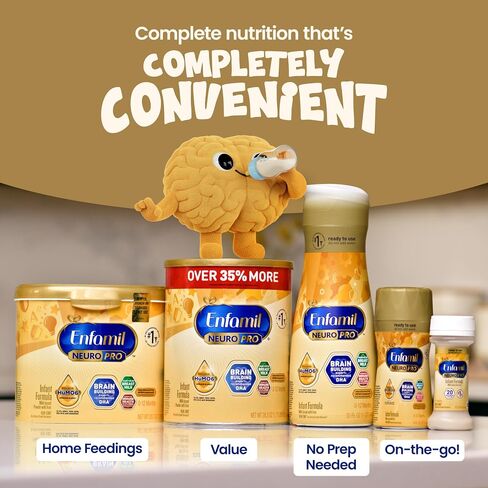 Enfamil, NeuroPro Baby Formula, Brain Building Duo DHA and Mfgm, Exclusive Immune Supporting HuMO6 Blend, Powder Infant Formula, Baby Milk, 20.7 Ounce in Kuwait